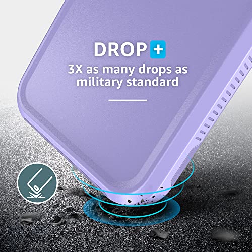 Legfes [5 In 1 Pioneer Designed For Iphone 12 Pro Max And Iphone 13 Pro Max Cases - With 2 Pack [Tempered Glass Screen Protector]+2 Pack [Camera Lens Protector] - [Military Grade Protection]-Purple #TOP5