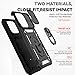 SunStory Compatible with iPhone 14 Pro Max Case with HD Screen Protector & Slide Camera Cover & Rotated Ring Kickstand, [Military-Grade] Phone Case for iPhone 14 Pro Max (Black)