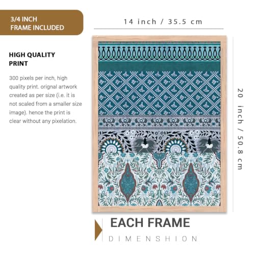 Image of kotart Pattern wall art Digital Painting for Decoration - Prints Bedroom Office, living room Decor, hanging frames (Pack of 6 Multicolor) (14X20 Inch, A)