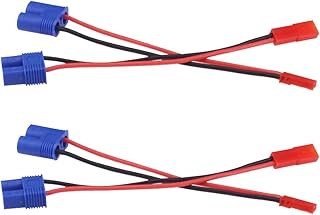 BDHI 2pairs JST Male to EC3 Male/JST Female to EC3 Female Adapter with 10cm 4in 20awg Wire(B169-2)