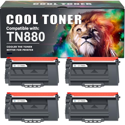 Toner TN880 noir compatible Brother TN-880 très haut rendement pack de 4 pour MFC-L6700DW