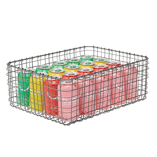 mDesign multifunctionele mand van metaal – opbergmand voor keuken, voorraadkamer enz. – compacte en universele draadmand, Verpakking van 3 - Image 6