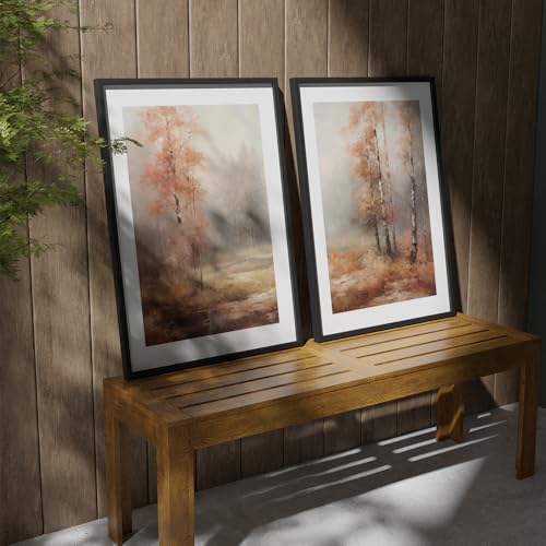 Image of COLOSSAL ART HOUSE Wall Art Set of 2 - 10x13 inch Framed Paintings for Living Room, Bedroom & Home Decor - Modern Wall Decoration for Interior Spaces, Aesthetic & Stylish Design Magenta