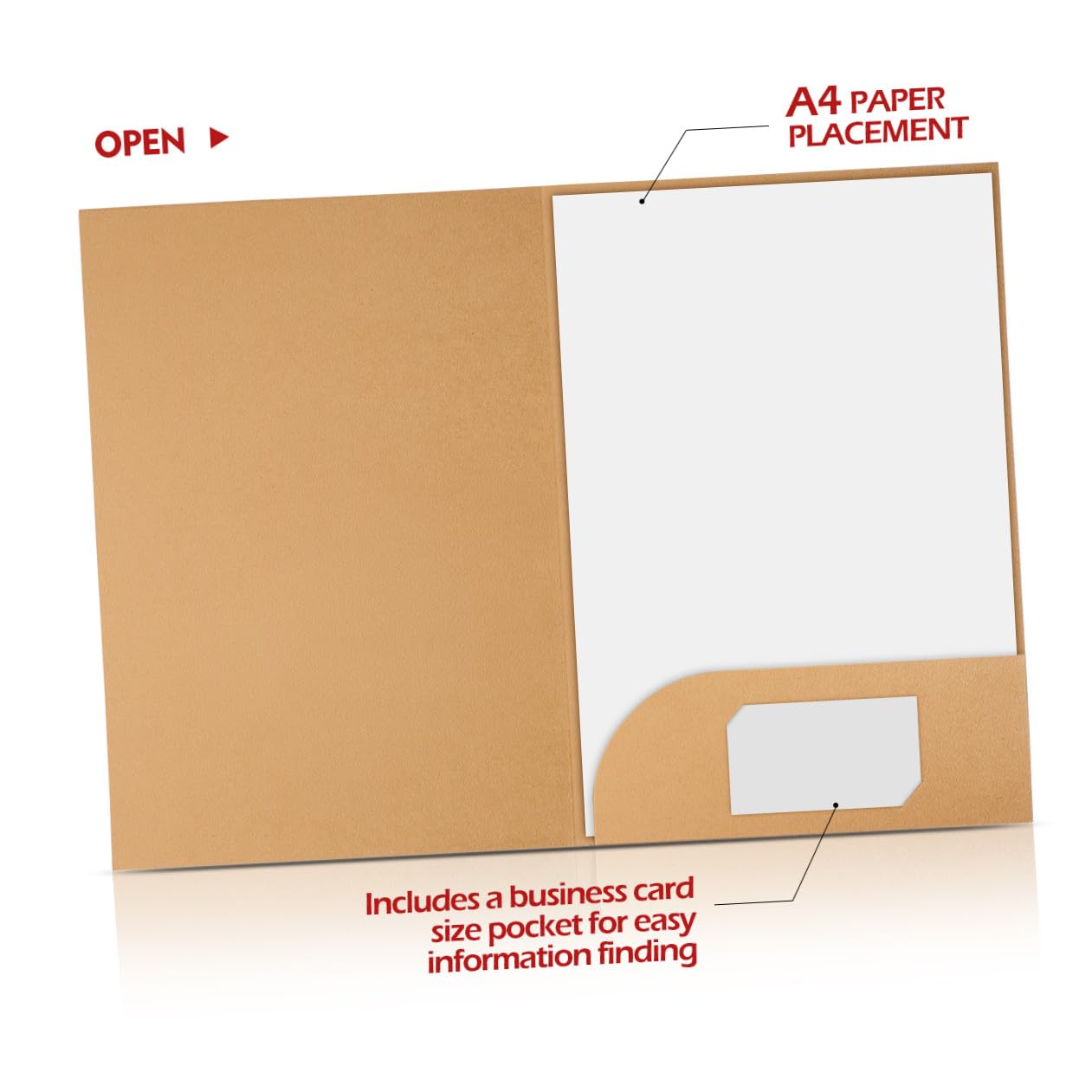 TOYANDONA 20stücke Kraftpapier-präsentationsmappe Verschleißfest Und Langlebig Zur Organisation Von Präsentationsdokumenten Und Büropapieren