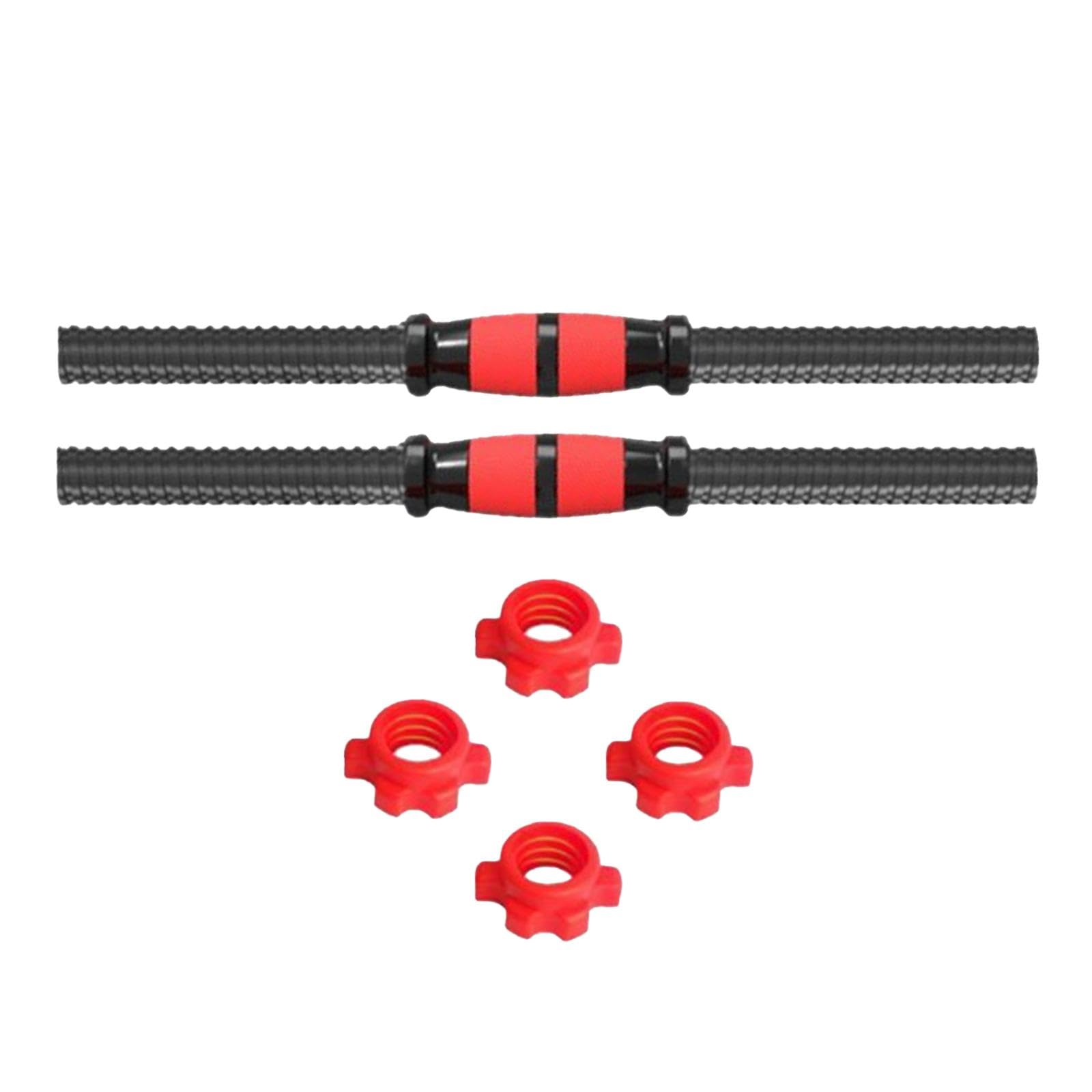 Harilla 2x Barras con Mancuernas Juego de Pesas con 4 Tuercas Barra con Barra para Entrenamiento de Fuerza, 55cm