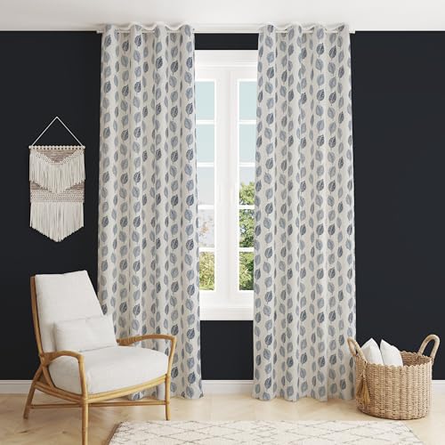 Image of Room Darkening Home Decor Curtains for Living Room, Bedroom Doors and Windows Panel, Parda, Eyelets Hanging, Grey, 4 x 7 Feet, Pack of 2
