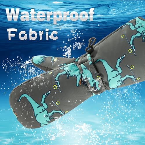 Image of BAVST Winter Kids Waterproof Gloves for Boys Girls Snow Ski Toddler Baby Mittens Outdoor for Infant Teens 1-5T