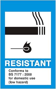 5 x Fire Resistant Blue Flame Retardant labels Safety Label Low Hazard ...