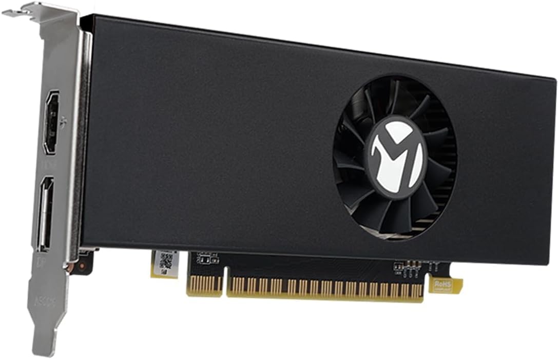 maxsun GEFORCE GTX 1050 Ti 4 GB GDDR5 128-bitowa karta graficzna do gier wideo do gier komputerowych mini mała forma SSF Slim Low Profile Design GPU, DisplayPort, HDMI