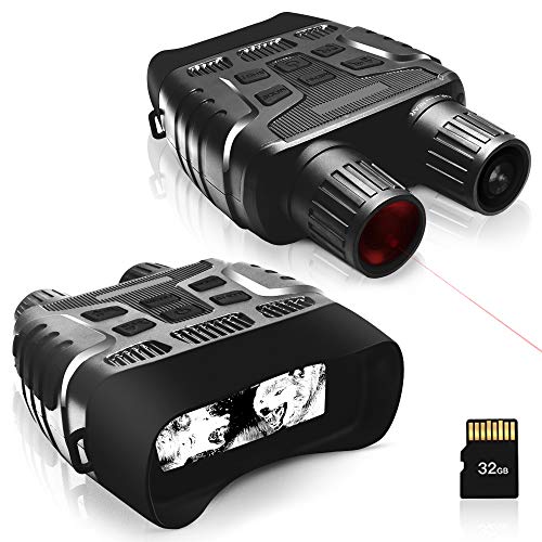 Edcmart Digital Night Vision Binoculars, Infrared Night Vision Goggles for Adults Total Darkness, Photos and Videos Features for Hunting, Spy, Monitoring, Surveillance with 32 GB Memory Card