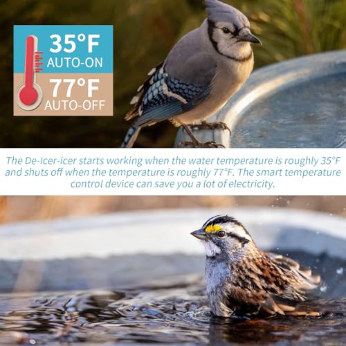 image for COICOTTC 2Pack 500 Watt Pond De-Icer with Thermostat, Cast Aluminum Su