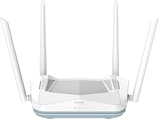 D-Link Eagle Pro Ai WiFi 6 Smart Internet Router (AX1800) - Optimized for Gaming & Streaming, Compatible with Alexa and Google, AX1800 (R18)