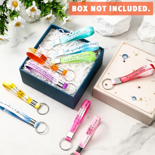 Image of Nosiny 30 Pcs Keychain Appreciation Gift Bulk Back to School Teacher Employee Coworker Inspirational Thank You for Office