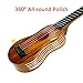 QDH Kids Toy Ukulele, Kids Guitar Musical Toy,17 Inch 4 Steel Strings, with Pick,Early Educational Learning Musical Instrument Gift for Preschool Children(Wooden Color) (17inch)