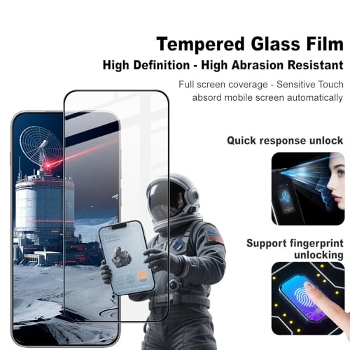Image of FabeKee Tempered Glass Screen Protector Compatible For Black Cellphone With Edge To Edge Coverage And Easy Installation Kit (Transparent, vivo X300 5G)