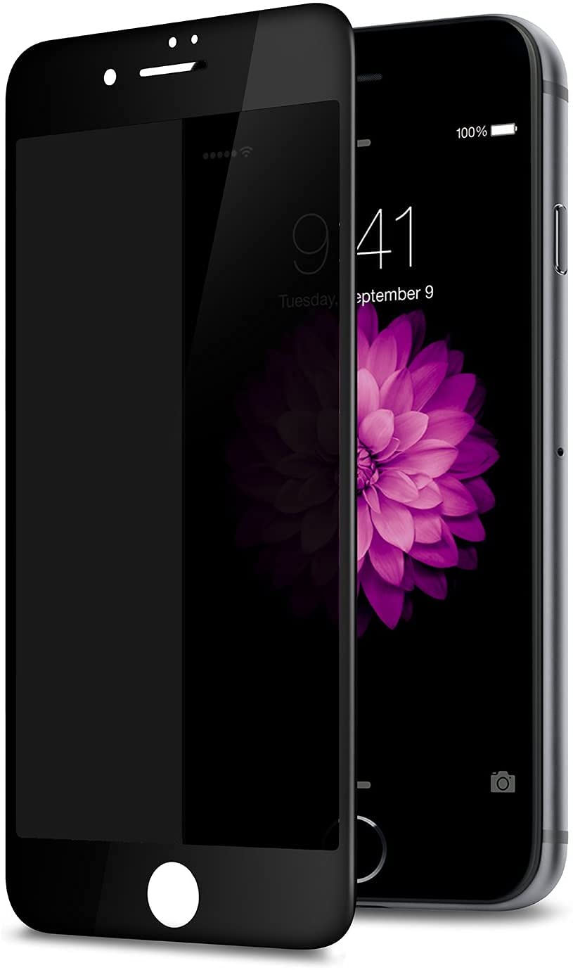 Trading Innovation Privacy Screen Protector for iPhone 7 Plus 5.5 inch Tempered Glass Anti Spy HD Clarity Anti-Fingerprint Oleophobic Coating Toughened Glass Bubble Free UV Filter & Block
