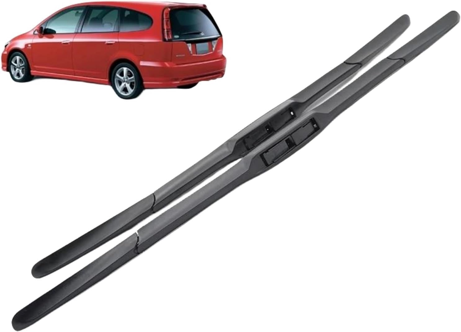 RESKIU Car Front Windshield Wiper Blade Set Replacement for Stream 2001-2005, All Season Windscreen Wipers Quiet Easy Installation