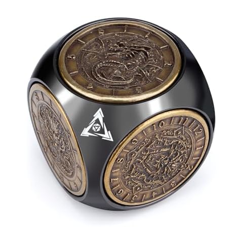 Haxtec Spinner Dice 7-in-1 Metal DND Dice Set Unique Dice Spinner Goblins Metal D&D Dice for Dungeons and Dragons DND Gifts- Dice King Cover