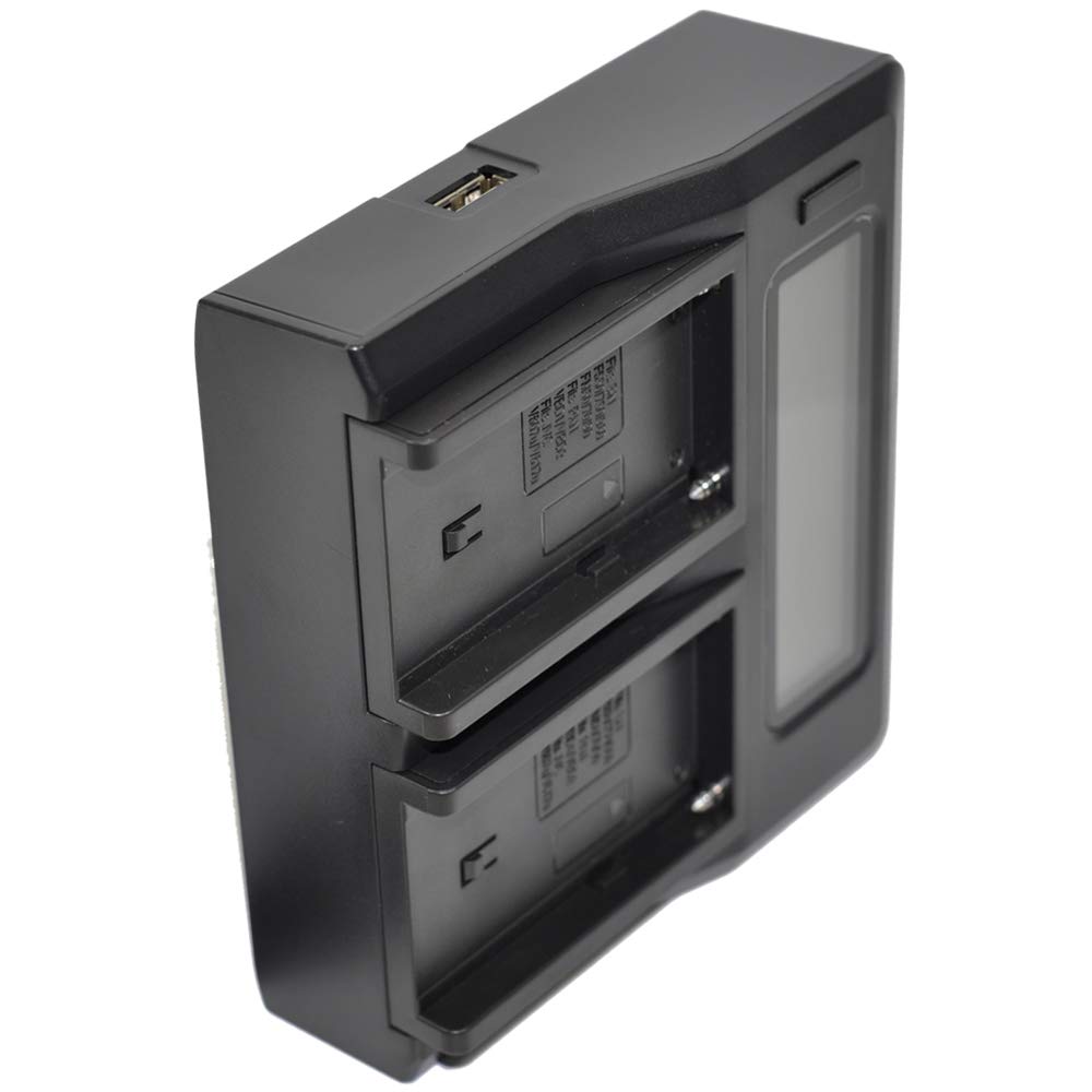 NP-FV50 Caricabatteria AC Parete Doppio LCD per NPFV50 Fotocamera Digitale e Videocamera K1a