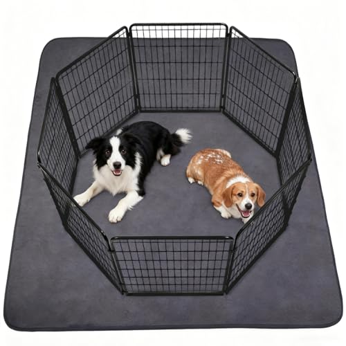 PmakeEorT Traversine Cani 168x125 cm, Tappetini Igienici per cani Traverse Lavabili, Tappetino Toilette per cani pipi Assorbenti, Puppy Pads for gabbia, recinto, divano, letto