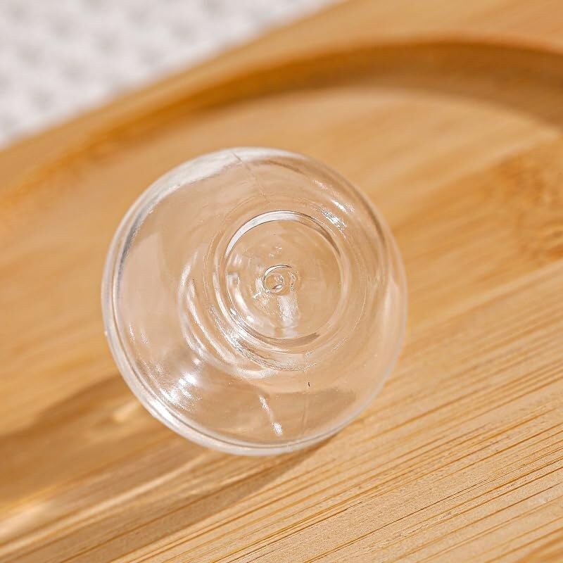 Mini Bottiglie di Profumo da Viaggio, Atomizzatore di Profumo 1pc Auto Profumo Glassato Mini Bottiglie di Profumo 5ml Ciondolo Vuoto con Coperchio in Legno Contenitore Bottiglia di Vetro Smerigliato P