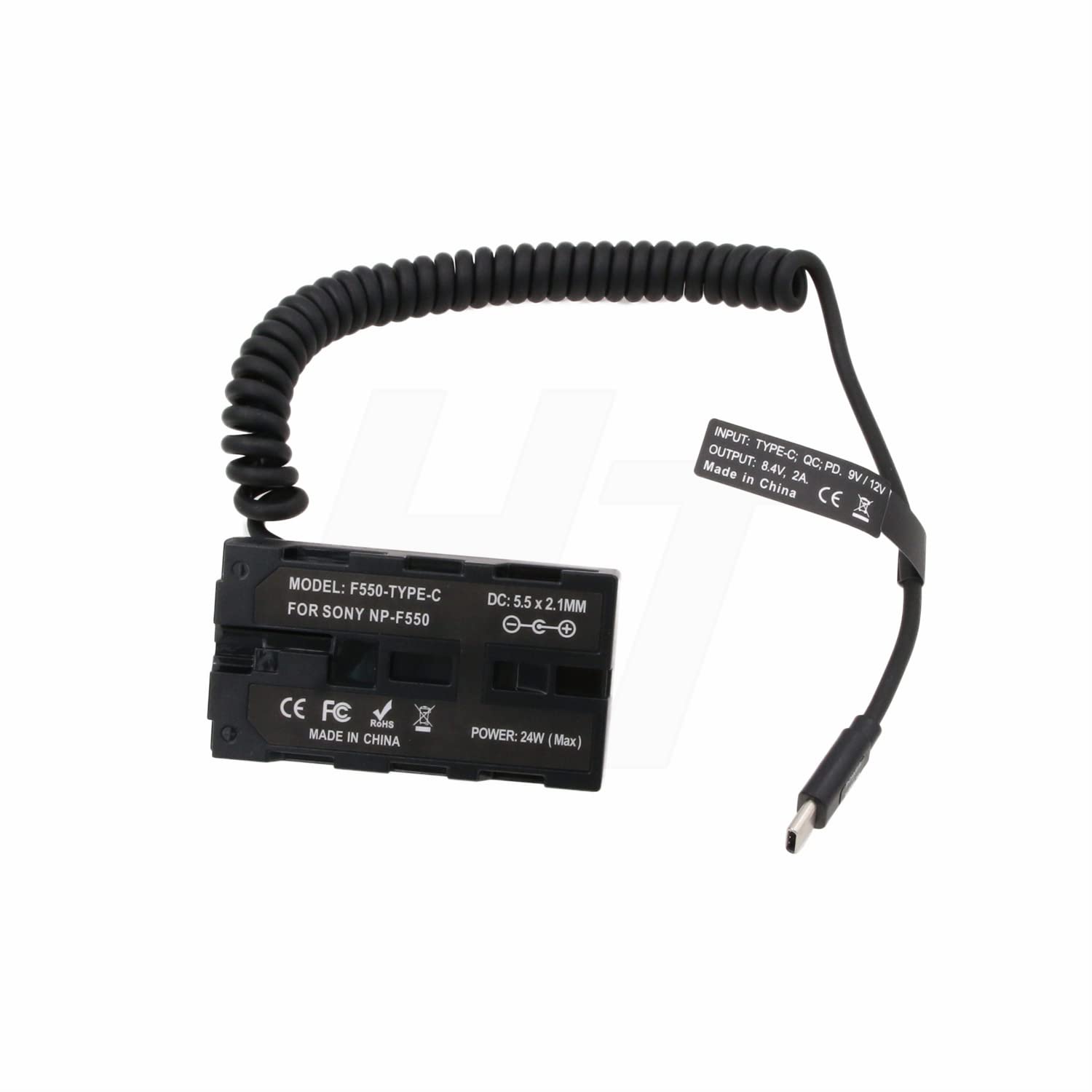 Adattatore Alimentazione Tipo C Per Batterie NP-F - Ricarica Rapida Per Fotocamere Sony, Monitor Atomos E Luci LED