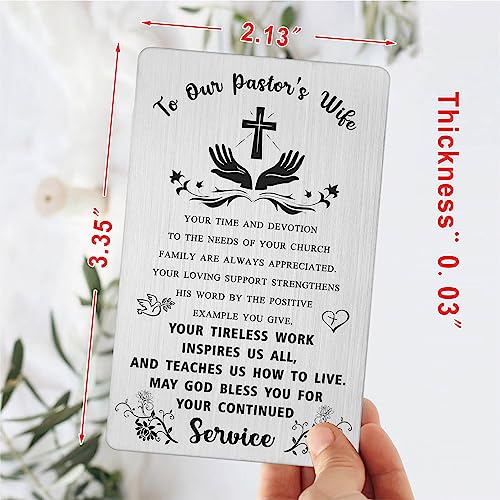 Laluminter Pastors Wife Appreciation Gifts for Women - Thank You Card to Our Pastor's Wife - Pastors Wife Apprecaiton Cards