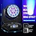 DJCLUB Cabezas Wash Moving Head with Zoom DJ Lights 19x15W RGBW 4In1 Lyre Wash Zoom Beam LED Stage Lights Professional DJ Effect DMX512 Control for Wedding Disco Bar Church Nightclub Show