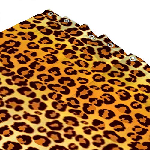 Rideau de douche imprimé léopard en polyester imperméable de 183x183 cm - 4
