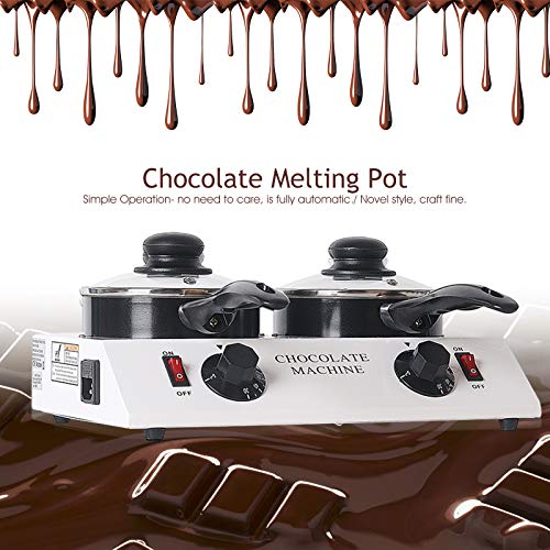 Chocolate Tempering Melting Machine, 110V Professional Chocolate Tempering Melting Machine Adjustable Temperature (Double Pot) - Thumbnail 7