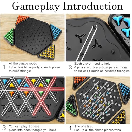 Juego de Ajedrez Cadena Triangular para 2 a 4 Jugadores miniatura 3