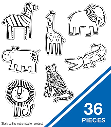 Schoolgirl Style Simply Safari 36 Piece Animals Bulletin Board Cutouts, Black And White Animals Bulletin Board Decorations, Safari Animal Cutouts, Simply Safari Classroom Décor And Playroom Décor #TOP1