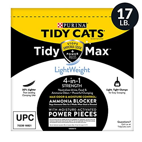Image of Tidy Cats Purina Clumping, Lightweight, Multi Cat Litter, Tidy Max 4 in 1 Strength Formula - 17 lb. Box