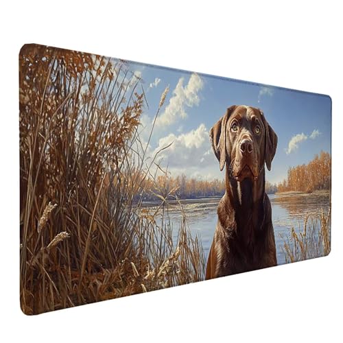 Tapis de souris XXL 80x30cm chien tapis de bureau étanche antidérapant pour PC