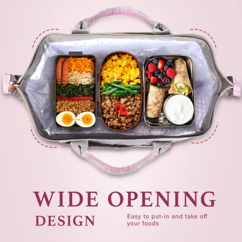 Ideatech Large Lunch Bag For Women, Reusable Lunch Box Wide-Open Cooler Containers, Leakproof Tote Lunch Bag For Work, Insulated Lunch Bag Organizer For Adult Women Ladies #TOP1