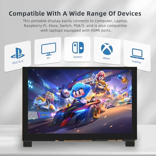 Image of 5 Inch HDMI Monitor 1024x600 LCD Touch Screen Display Mini Small Monitor for Raspberry Pi 5 /4 /3 /2 /B /B+, BB Black, Win 11 /10 /8 /7
