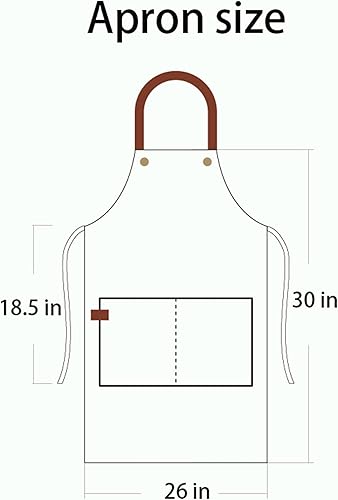 Miniatura 4 de Oucouvip Delantal personalizado personalizado para hombre y mujer, delantal de cocina ajustable, delantal impermeable personalizado