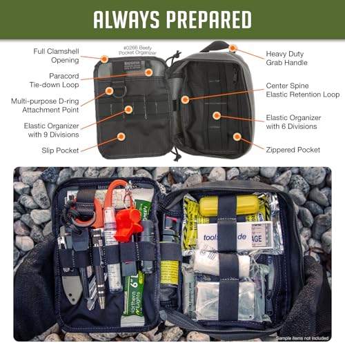 Image of MAXPEDITION Beefy Pocket Organizer, Compact, MOLLE-Compatible, 1000D Nylon Tactical Pouch, Everyday Carry Tool and Gear Storage for Outdoor, Tactical, Survival, 0266