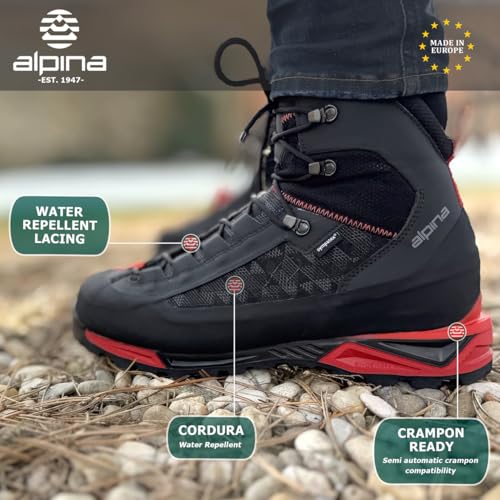Alpina CARABINER Mountaineering Boots for Men & Women – Made in Europe – Waterproof Trekking Climbing Boots – Sympatex Breathable Membrane – All Weather Grip | Slip Resistant Sole3