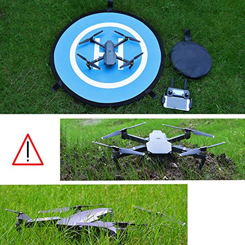 TSLBW 75cm Drone Landing Pad Universal Waterproof Portable Fast-Foldable Landing Mat Drone Accessorie Drone Helipad for All DJI Drones FPV/Spark/Mavic Pro Inspire 2/1 3DR Solo Phantom 2/3/4 Pro