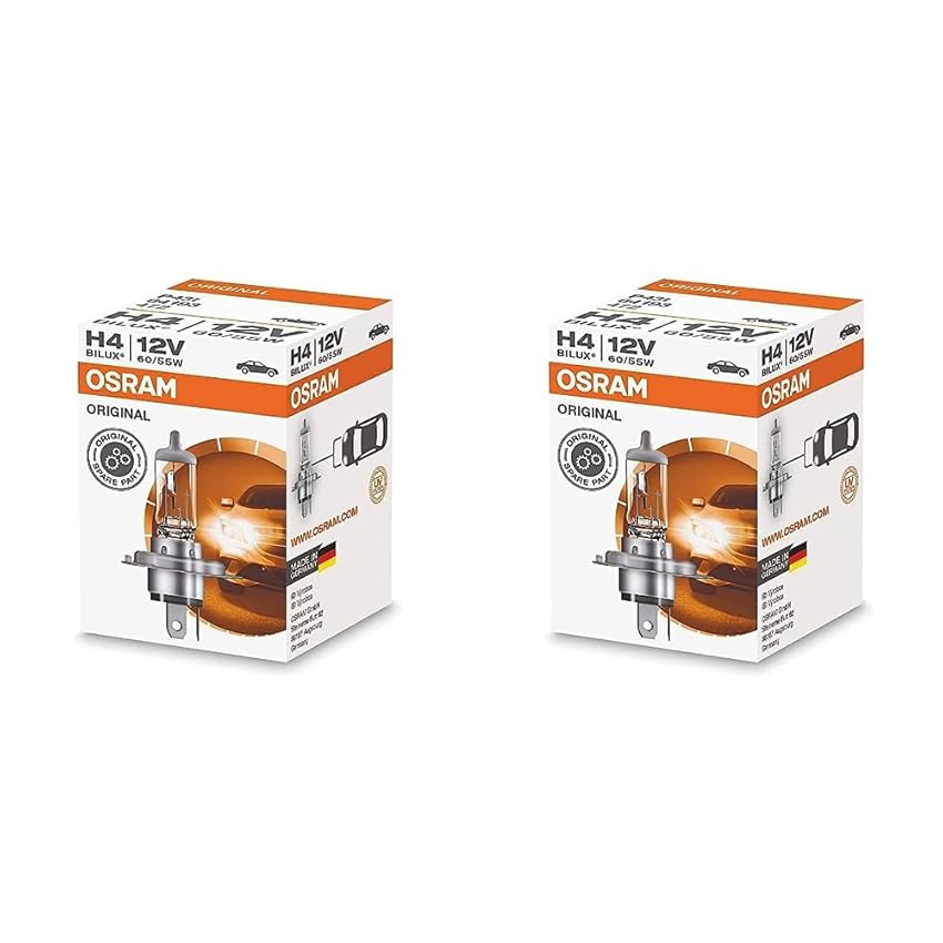 OSRAM Original 12V H4 Lampada alogena per proiettori 64193-01B - Blister singolo (Confezione da 2)