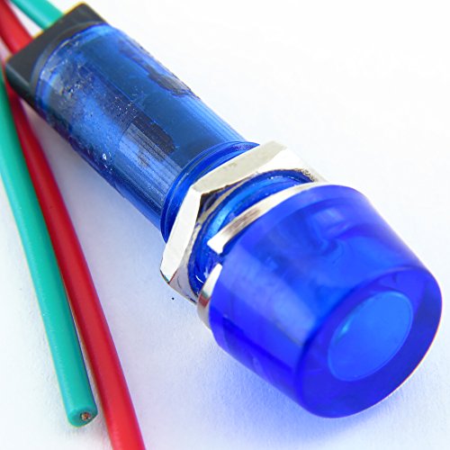 (10) Yuco YC-9WPM-5G-24-N-10 Miniature Indicator Light 9mm Flat Round Cap AC/DC Green 24V