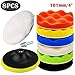 SunTop 8pcs 100 mm(4 inch) Lucidatura Pad Spugna Set,Lucidatura Pad Spugna e Lana Ceretta Pad Lucidatura Kit Set Composto con M10 Drill Adattatore