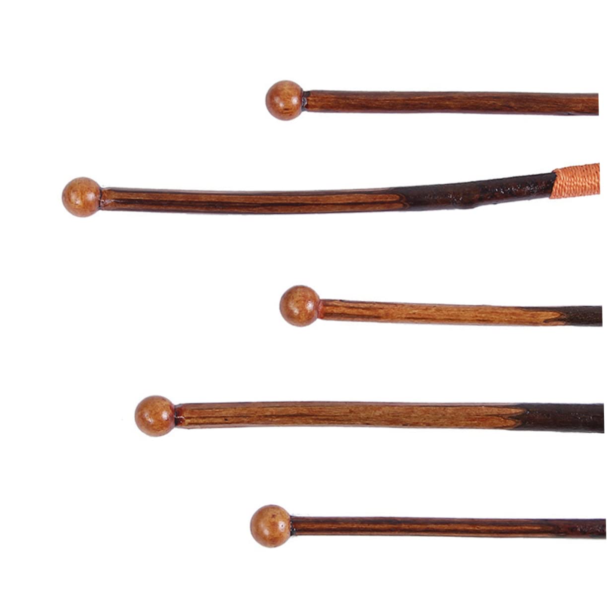 STOBAZA Stir Your Drink Style 5 Pcs 20cm Wooden Honey Stick Mixing Spoon for Cafe Hotel Banquet