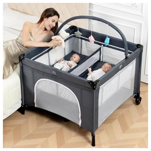 3-in-1 Twin Bassinet for Newborns