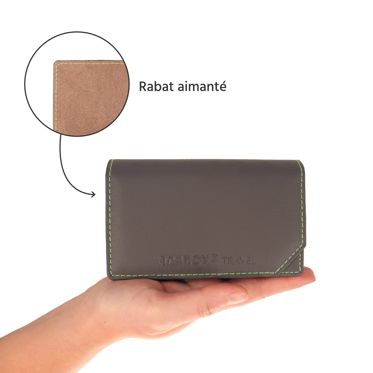 Anabox- Pilulier Semainier 3x7 Compartiments Multicolore - Organisateur Médicaments 7 Jours Matin Midi Soir avec Étui Protection - Gris Anthracite - Solide et Pratique - Sans BPA