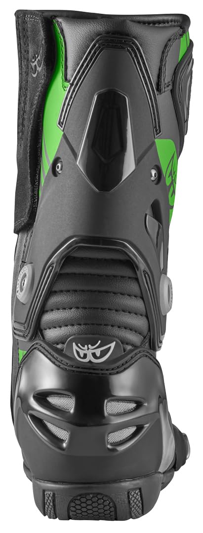 Berik Shaft 3.0 Stivali da moto, nero/verde, 42