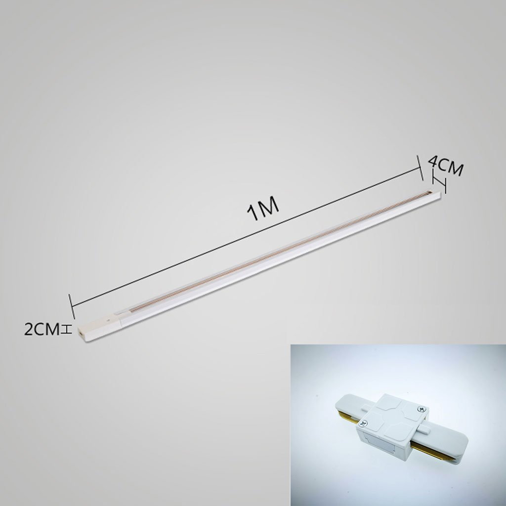 Conector Para Carril Monofásico Tipo I Color Blanco Rectangular Aluminio