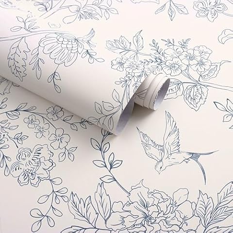 Froluya Vintage Floral Peel and Stick Wallpaper Cover