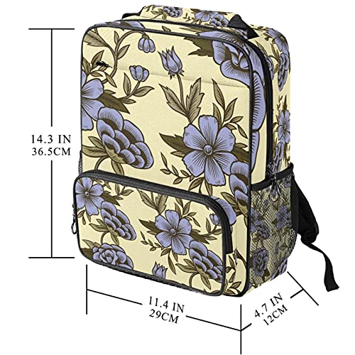 Sac à dos ordinateur portable antichoc et imperméable avec imprimé floral - 5